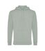 Unisex adult jasper recycled cotton hoodie iceberg green Iqoniq-1
