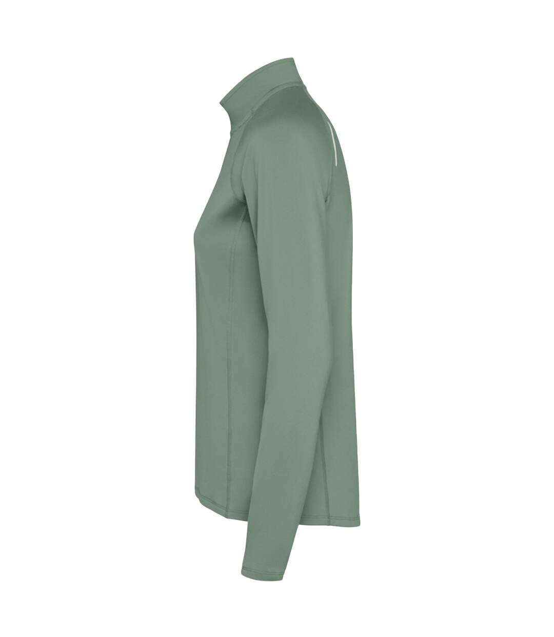 Womens/ladies estambul quarter zip long-sleeved sweatshirt laurel green Roly-3