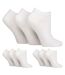 Paquet de 9 chaussettes en coton à la cheville en nid d'abeille pour femme-1