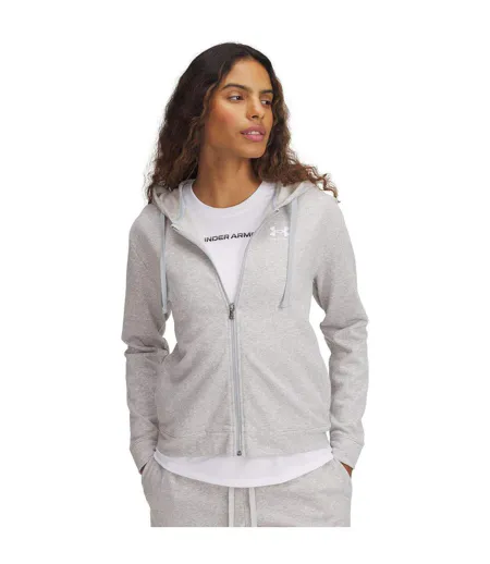 Veste À Capuche Manches Longues Rival Terry Femme Gris Under Armour