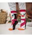 Mens Christmas Non Slip Thermal Slipper Socks with Grippers-4
