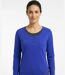Mayflower NESTOR5 : Tee-shirt manches longues bleu et gris avec col boutonné stylisé-1