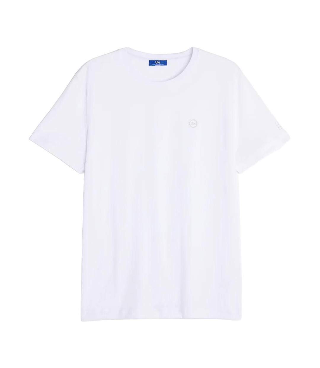 T-Shirt blanc homme tbs recif-1