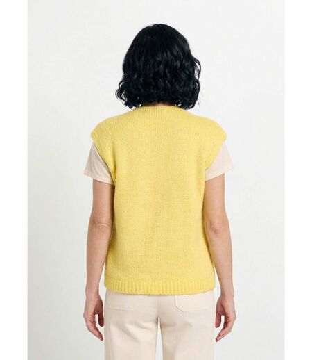 Pull sans manches avec mohair et laine