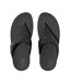 Womens/ladies Lulu Glitter Toe Post Sandals Black FitFlop-3