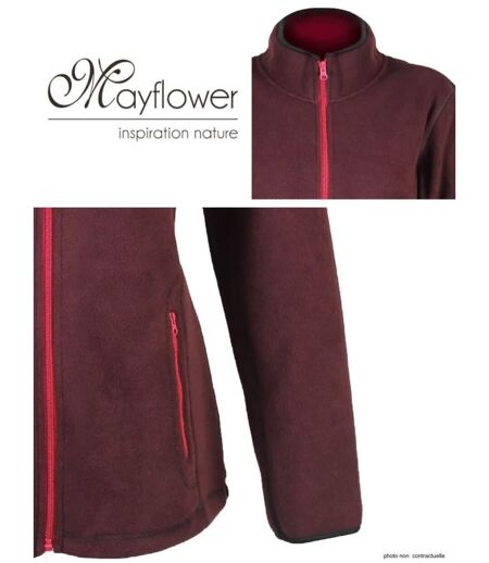 Veste Polaire Femme Balkan1 Bordeaux - Ultra Chaude (Mayflower)