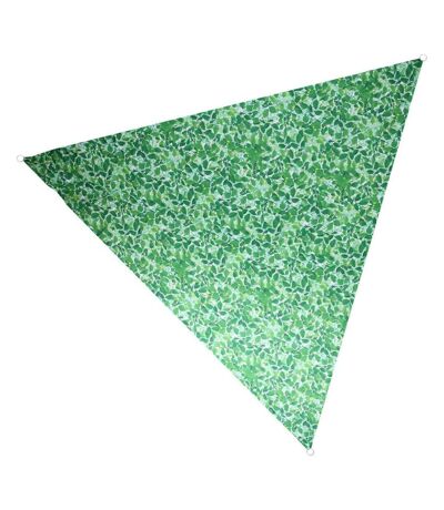 Voile d'ombrage triangulaire avec sac de rangement Motif feuilles