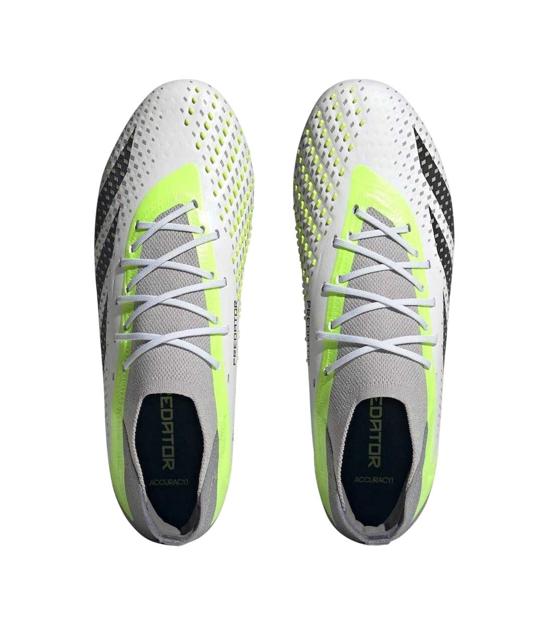 Mens Predator Accuracy.1 Fg Football Boots White Black Lime Green Adidas-4