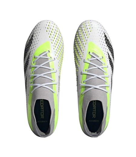 Mens Predator Accuracy.1 Fg Football Boots White Black Lime Green Adidas