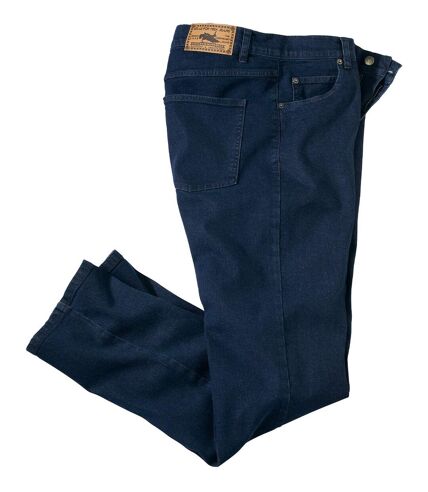 Modré strečové džíny rovného střihu Regular 