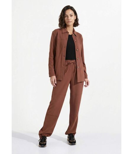 Surchemise boutonnée maille crêpe unie