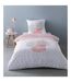 Parure de lit enfant design Pina Pinki - 100% Coton - 140 x 200 cm - Rose