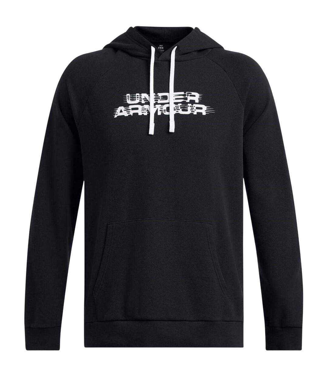 Sweat À Capuche Avec Cordons Manches Raglan Rival Homme Noir Under Armour-2