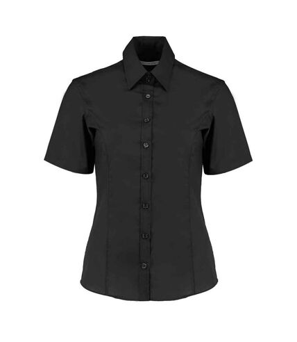 Kustom Kit Womens/Ladies Short Sleeve Business/Work Shirt (Black) - UTPC2509