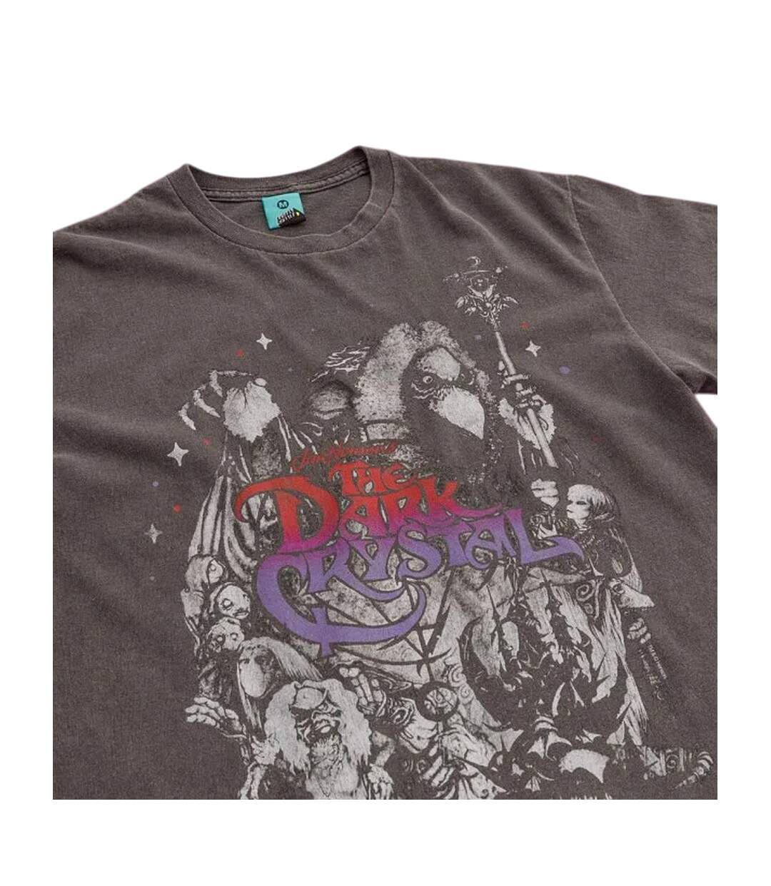 Unisex Adult Eerie Skeksis Vintage Wash T-shirt Black Charcoal Dark Crystal-3