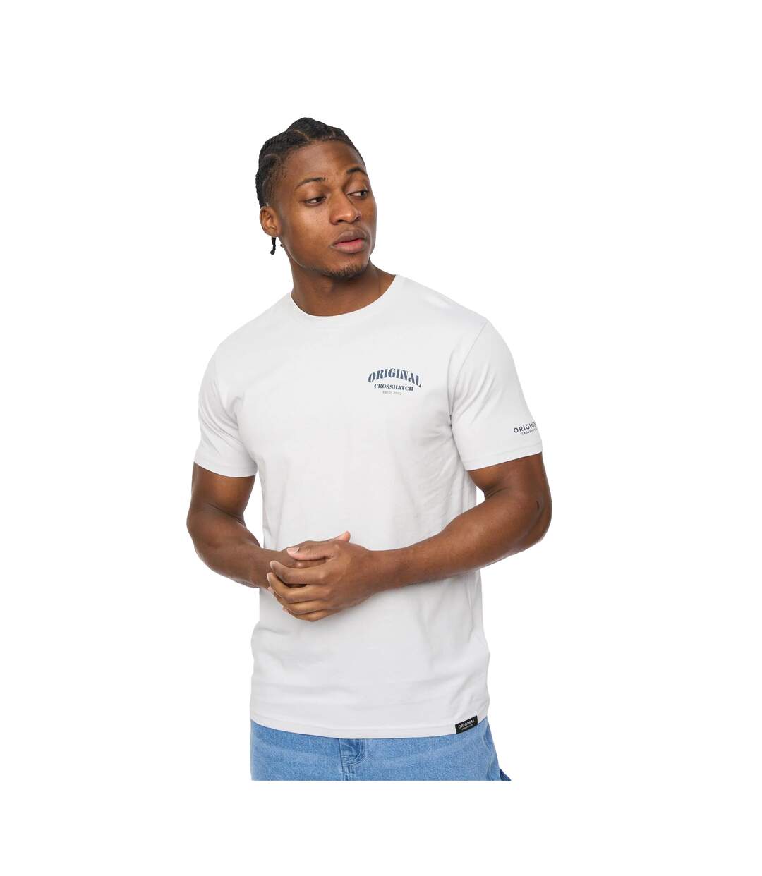 T-shirt Labstock Homme Bleu Crosshatch-2