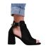 Womens/ladies lisa open toe block heel high heels black Where´s That From