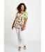T-shirt long ample motif fluo dentelle-3