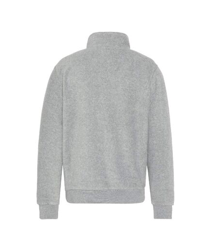 Sweat polaire gris homme schott half zipped