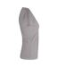 Womens/ladies Slub T-shirt Grey Clique-4