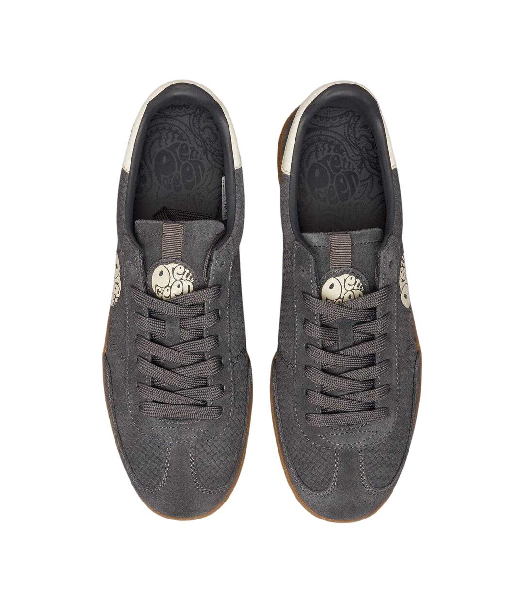 Mens Ramblas Suede Trainers Grey Pretty Green-2
