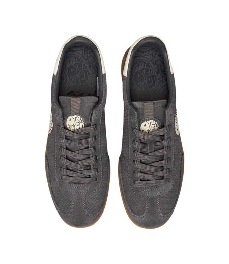 Mens Ramblas Suede Trainers Grey Pretty Green