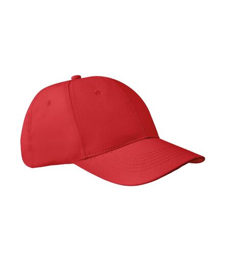 Basie 6 Panel Baseball Cap Red MidOcean