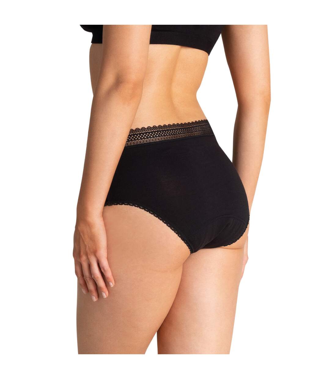 Lot de 5 culottes taille haute pour les règles Coton bio Secret-3