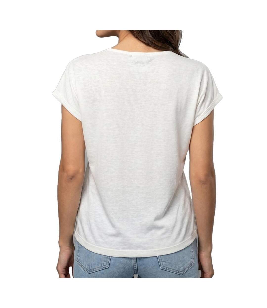 T-Shirt blanc femme morgan fantaisiess-2