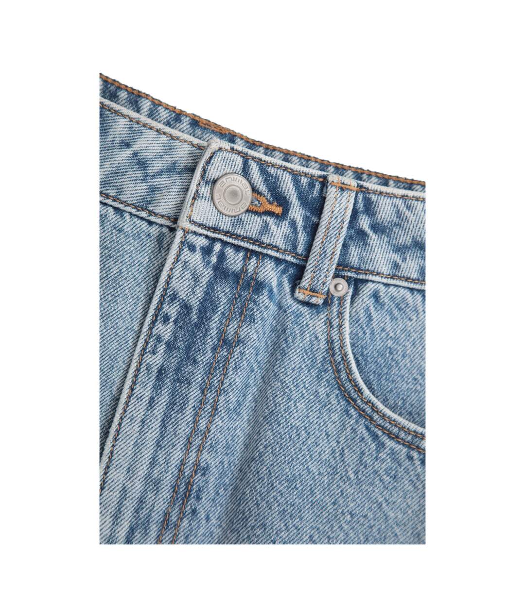 Womens/ladies Kate Denim Mini Skirt Blue Animal-3