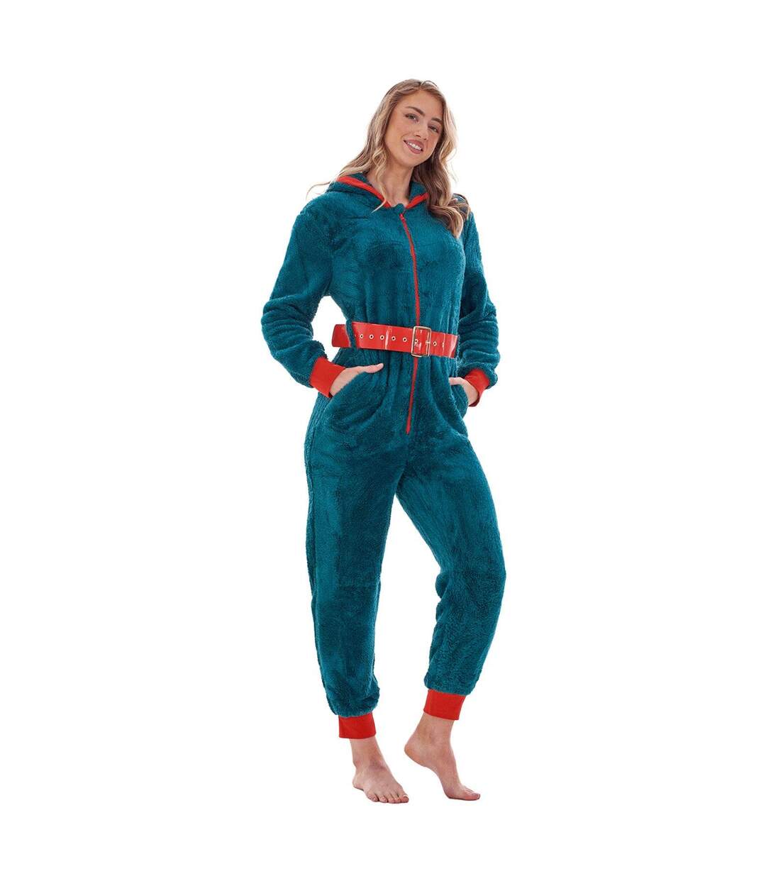 Combinaison Motif/style Elfe Femme Bleu Sarcelle Rouge Keanu-1
