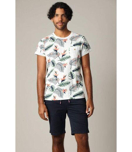 T-shirt tropical en jersey de coton à manches courtes NUBIE