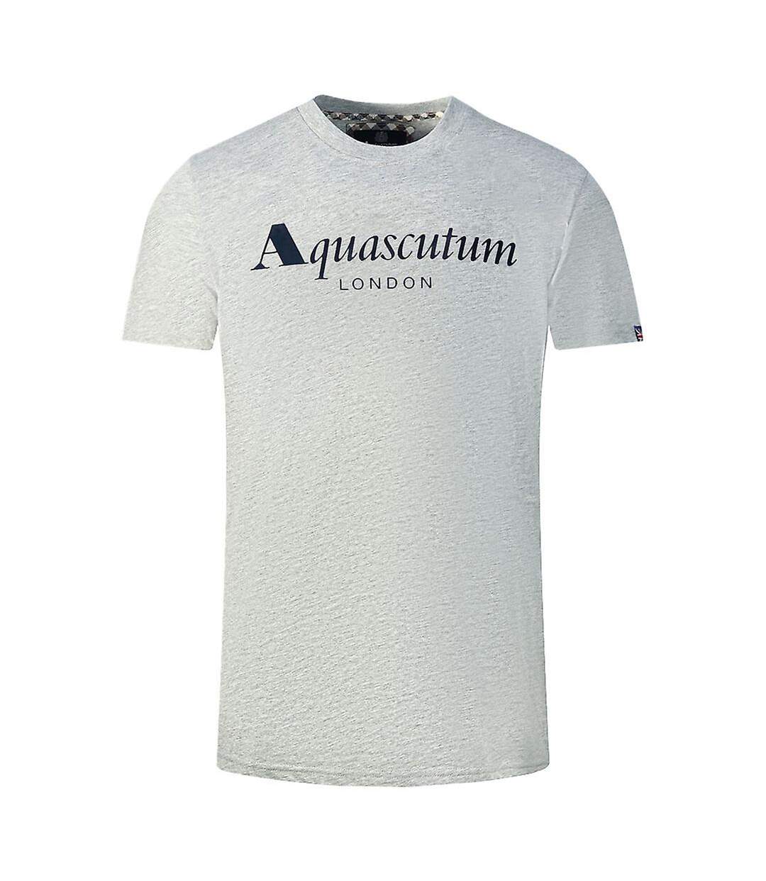 Mens London T-shirt Grey Aquascutum-1
