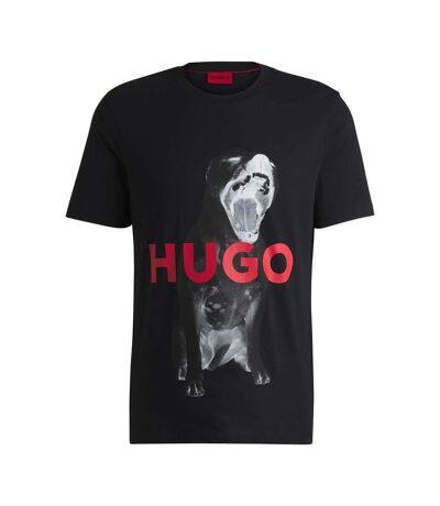 Mens Dayaking Dog T-shirt Black Hugo