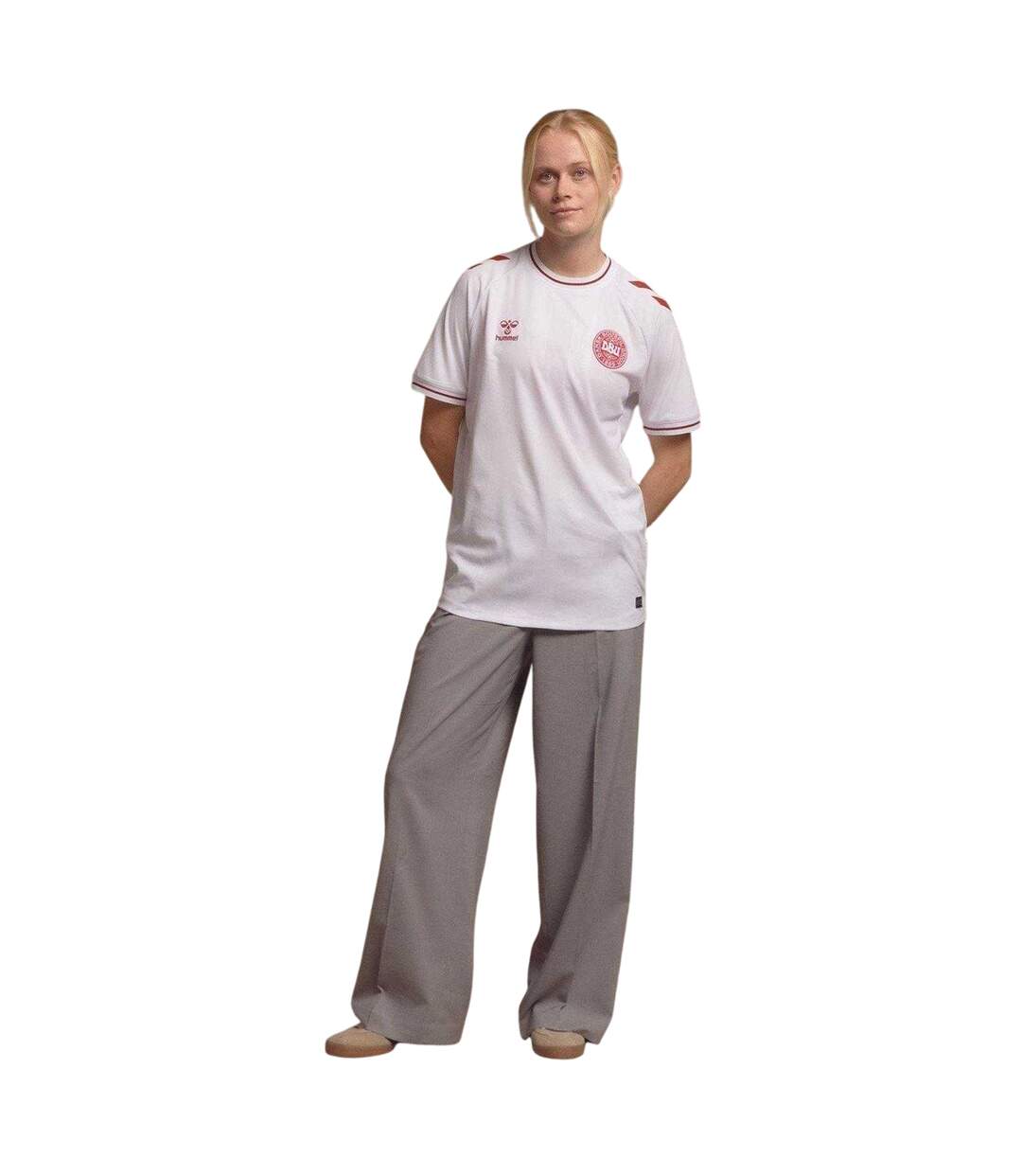 Womens/ladies Denmark Away Shirt White Hummel-4