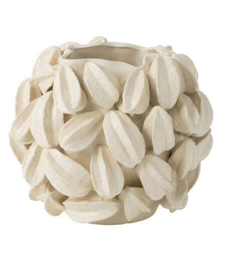 Vase Déco en Argile Fève de Cacao 31cm Beige