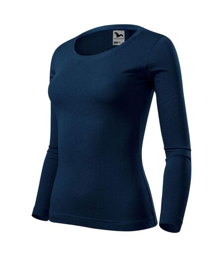 T-shirt Manches Longues Femme Bleu Marine Foncé Malfini