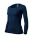 T-shirt Manches Longues Femme Bleu Marine Foncé Malfini-3