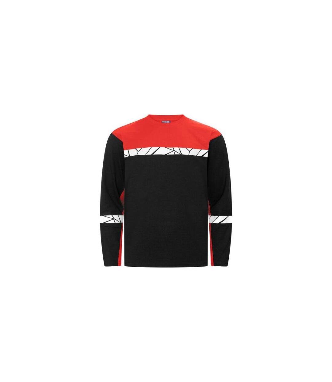 T-shirt Manches Longues Progression Homme Noir Rouge Projob-3