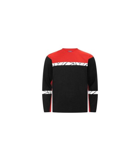 T-shirt Manches Longues Progression Homme Noir Rouge Projob