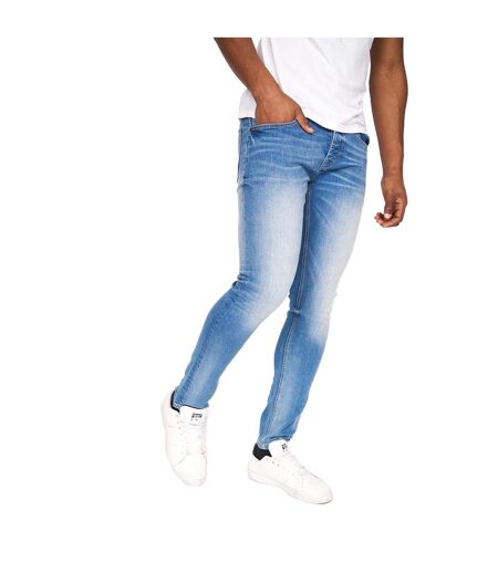 Jean Barbeck Homme Bleu Clair Délavé Crosshatch