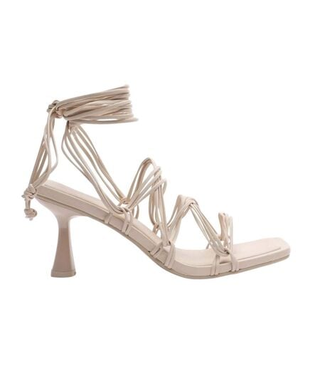 Talons Hauts Style Lanières Femme Crème Where´s That From