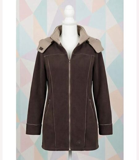 Manteau Polaire Femme Contre-collé MAYFLOWER TOKYO3 – Marron Chocolat
