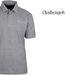 CHALLENGER RUSTICO1 : Polo manches courtes gris chiné en maille piquée 100% coton et détails chambray-4