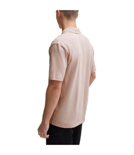 Mens Dangula Print Logo Polo Shirt Pink Hugo
