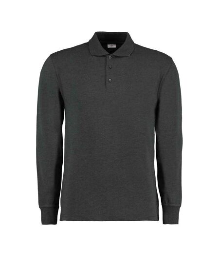 Kustom Kit Mens Pique Long-Sleeved Polo Shirt (Graphite) - UTPC6318