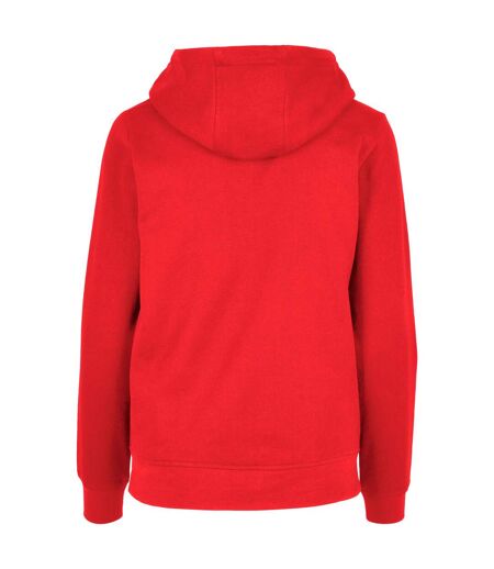 Womens/ladies basic full zip hoodie city red Build Your Brand