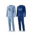 OZABI Pyjama Homme Pack de 2, Polaire Douce et Moelleuse, Broderie-1