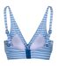 Regatta Womens/Ladies Paloma Stripe Textured Bikini Top (Elysium Blue/White) - UTRG9081