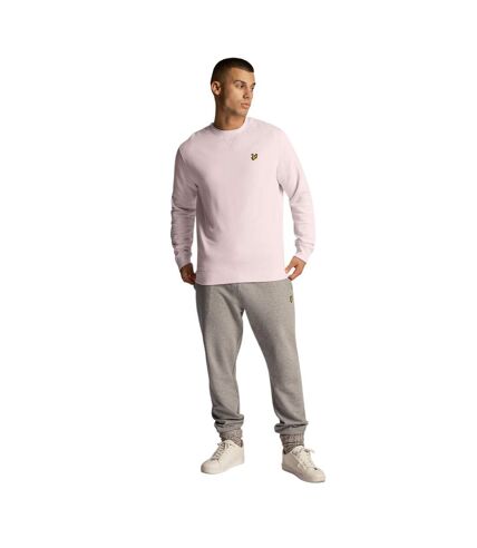 Mens crew neck long-sleeved sweatshirt light pink Lyle & Scott